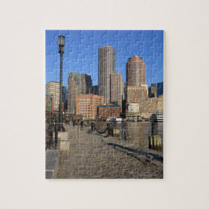 Boston Harbour and skyline.  Boston is one of the Jigsaw Puzzle