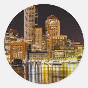 Boston Harbour Classic Round Sticker