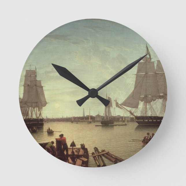 Boston Harbour from Constitution Wharf Round Clock (Front)