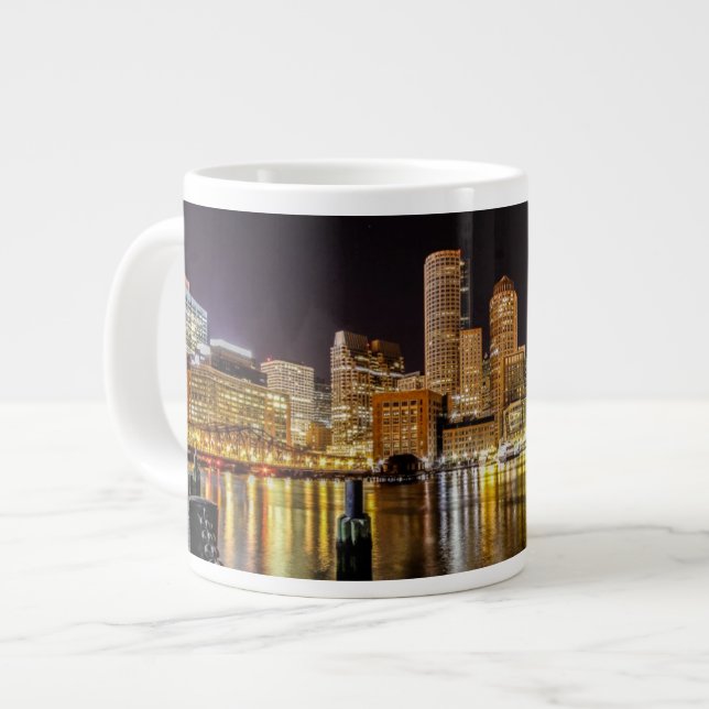 Boston Harbour Large Coffee Mug (Front Left)