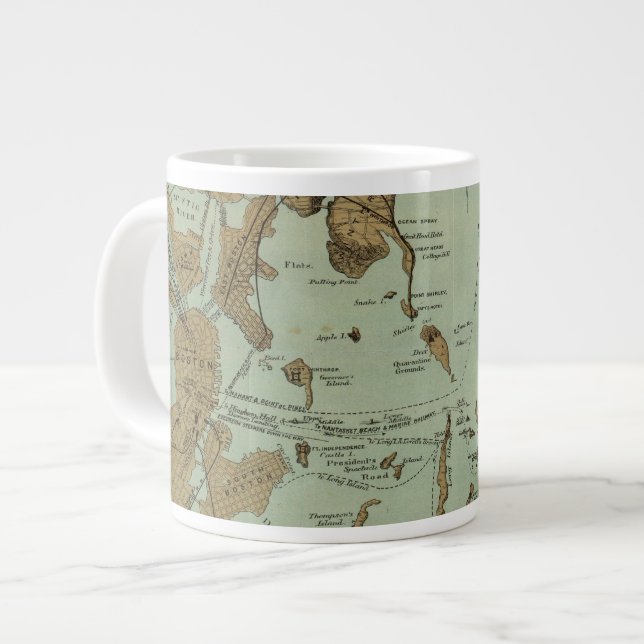 Boston Harbour Large Coffee Mug (Front Left)