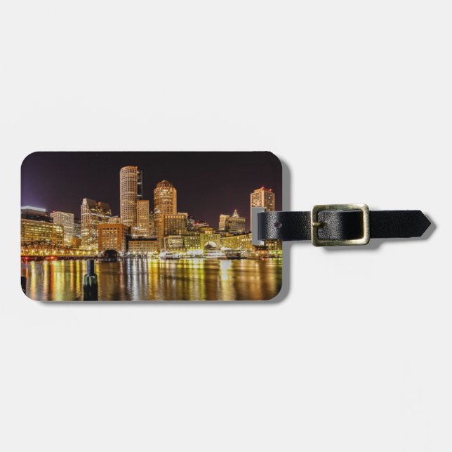 Boston Harbour Luggage Tag (Front Horizontal)