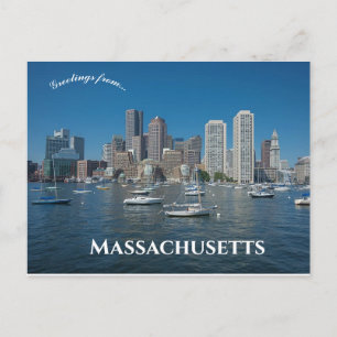 Boston Harbour Massachusetts Postcard