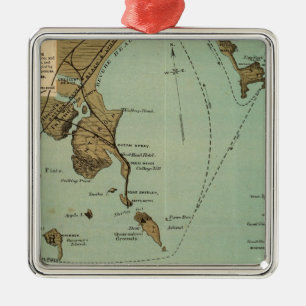 Boston Harbour Metal Ornament