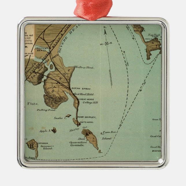 Boston Harbour Metal Ornament (Front)