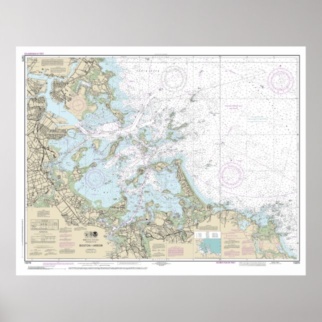 Boston Harbour Nautical Chart 13270 (Front)