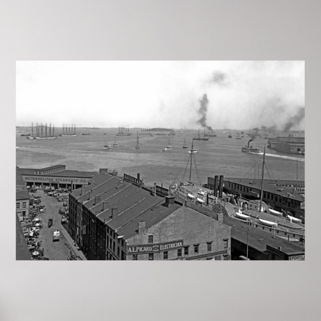 Boston Harbour Overview Poster (Front)