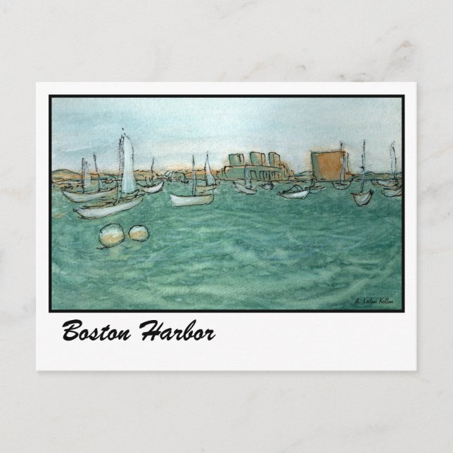 Boston Harbour Postcard (Front)