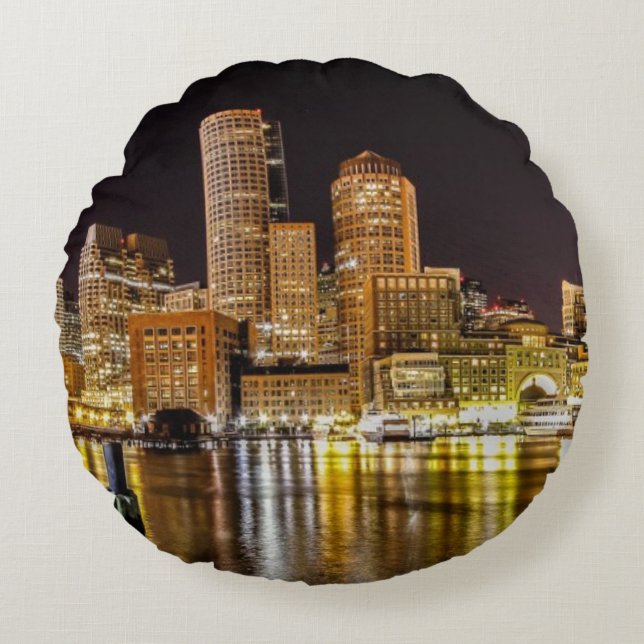Boston Harbour Round Cushion (Front)