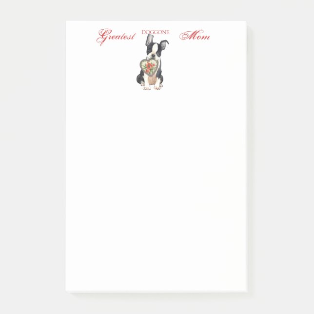 Boston Heart Mum Post-it Notes (Front)