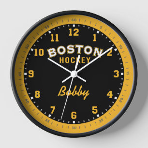 Boston Hockey 12 Hour Wall Clock