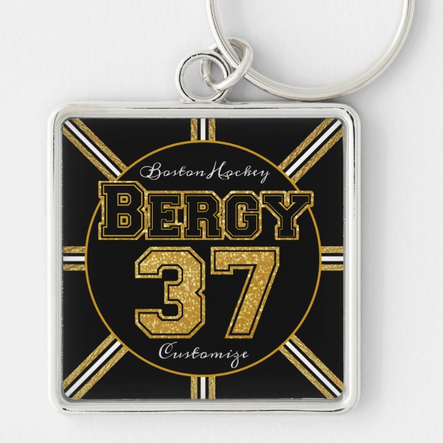 Boston Hockey Bergy 37 Key Ring (Front)