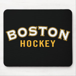 Boston Hockey black Mouse Pad