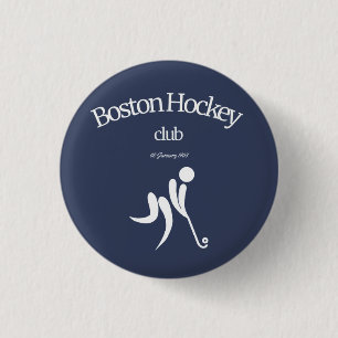 Boston Hockey Club T-Shirt 3 Cm Round Badge