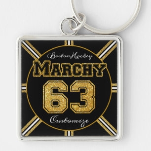Boston Hockey Marchy 63 Key Ring
