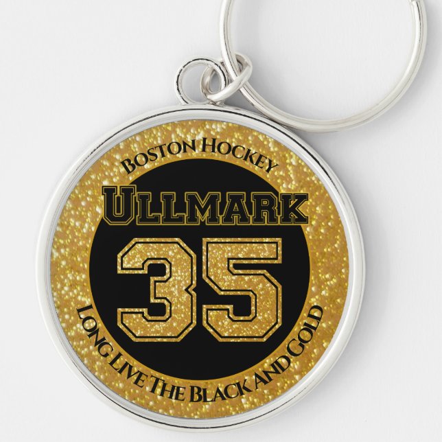 Boston Hockey Ullmark 35 Key Ring (Front)