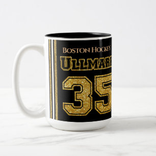 Boston Hockey Ullmark 35 Two-Tone Coffee Mug