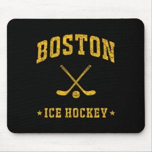Boston Ice Hockey Vintage Gameday Retro Hockey Lov Mouse Pad