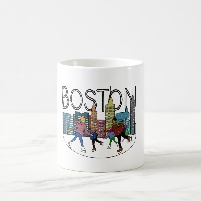 Boston Ice Skating Coffee Mug (Center)