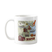 Boston Illustrated Map Mug