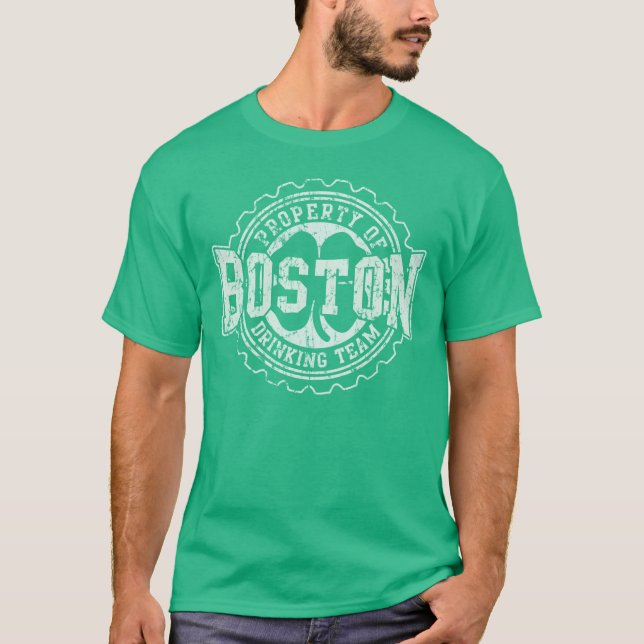 Boston Irish Drinking Team Bottle Cap T-Shirt (Front)