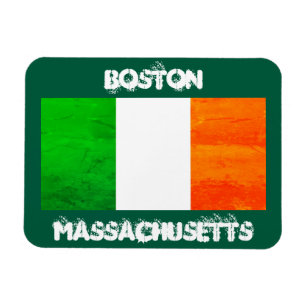 Boston Irish Flag Magnet – Massachusetts Souvenir