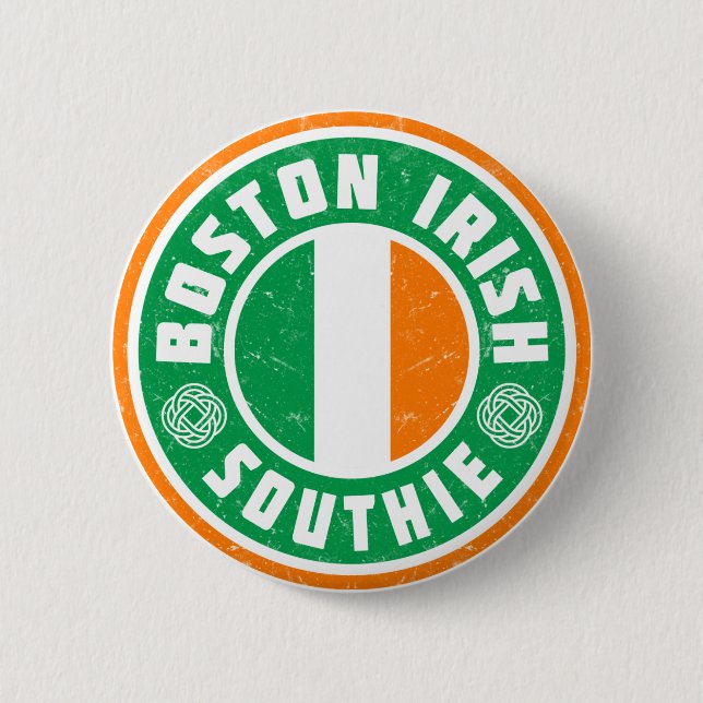 Boston Irish Southie 6 Cm Round Badge (Front)