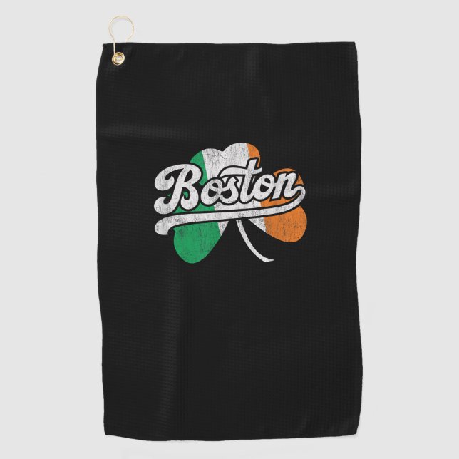 Boston Irish T-Shirt T-Shirt Golf Towel (Front)