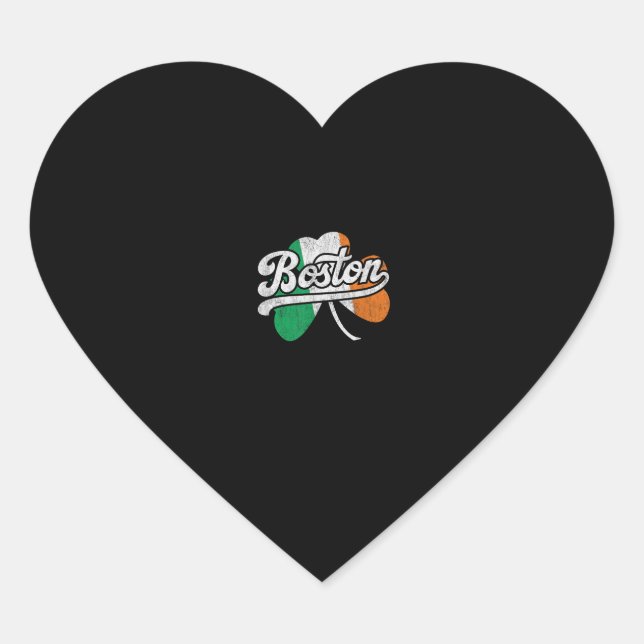 Boston Irish T-Shirt T-Shirt Heart Sticker (Front)