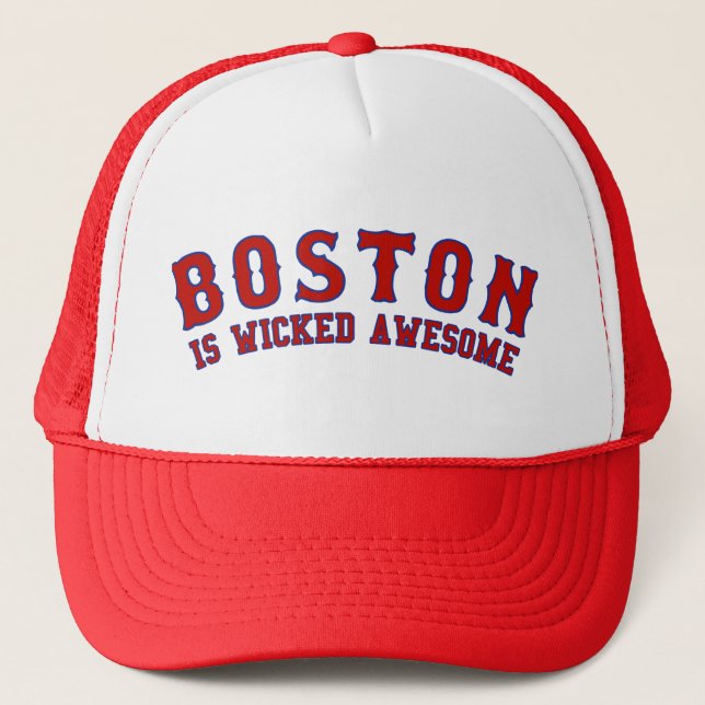 Boston is Wicked Awesome Trucker Hat (Front)