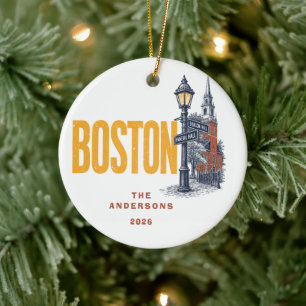 Boston Landmark Christmas Ornament
