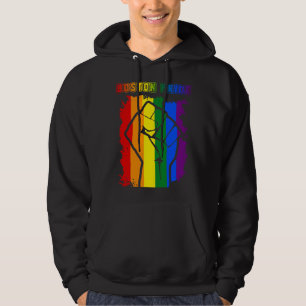 Boston LGBT Pride Month LGBTQ Rainbow Flag Gay Les Hoodie