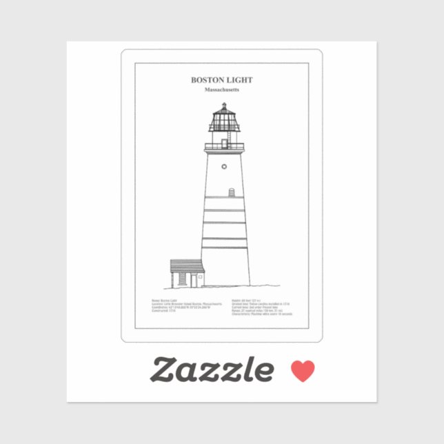 Boston Light Lighthouse - Massachusetts - BD (Sheet)