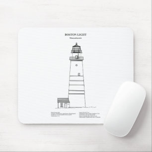 Boston Light Lighthouse - Massachusetts - BD Mouse Pad