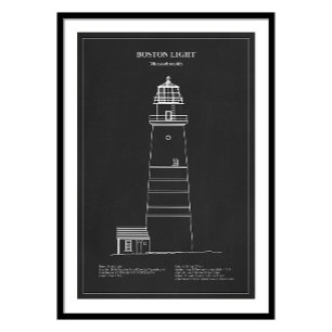 Boston Light Lighthouse - Massachusetts – PD Photo Print