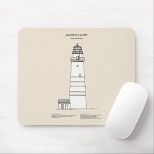 Boston Light Lighthouse - Massachusetts - SBD Mouse Pad