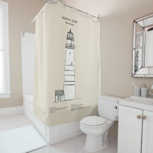 Boston Light Lighthouse - Massachusetts - SBD Shower Curtain