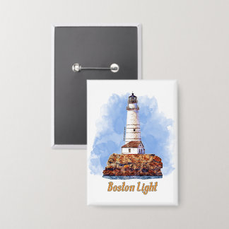 Boston Light Lighthouse Watercolor - Massachusetts