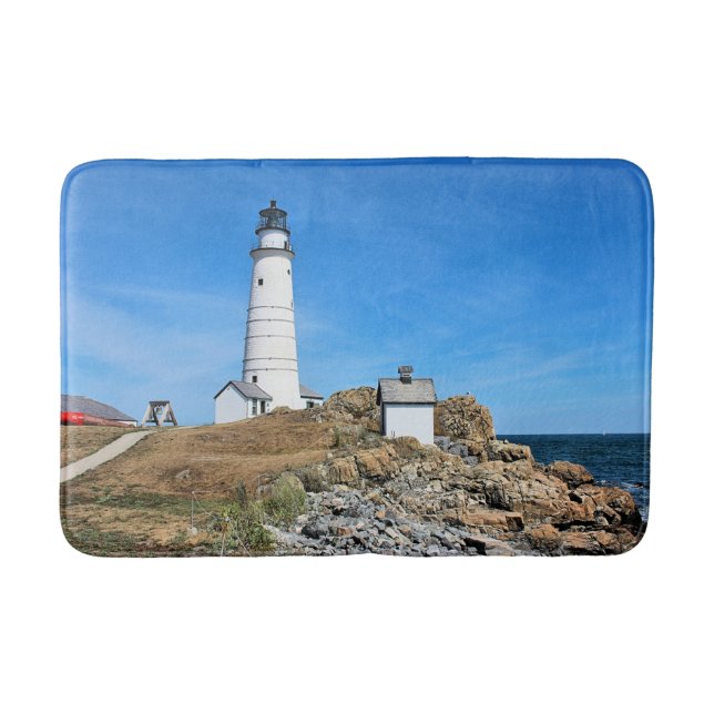 Boston Lighthouse, Massachusetts Bath Mat (Front)