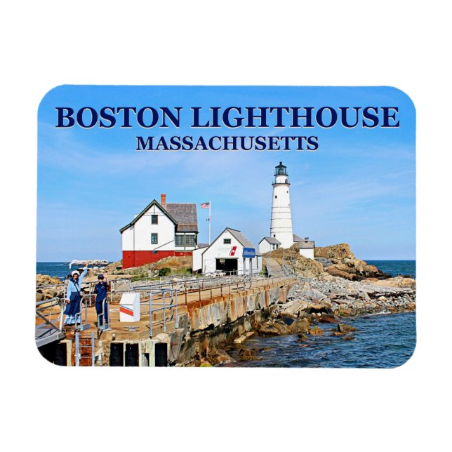 Boston Lighthouse, Massachusetts Flex Magnet (Horizontal)