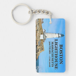Boston Lighthouse, Massachusetts Key Ring