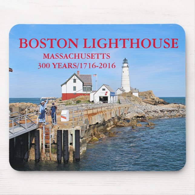 Boston Lighthouse, Massachusetts Mouse Pad (Front)
