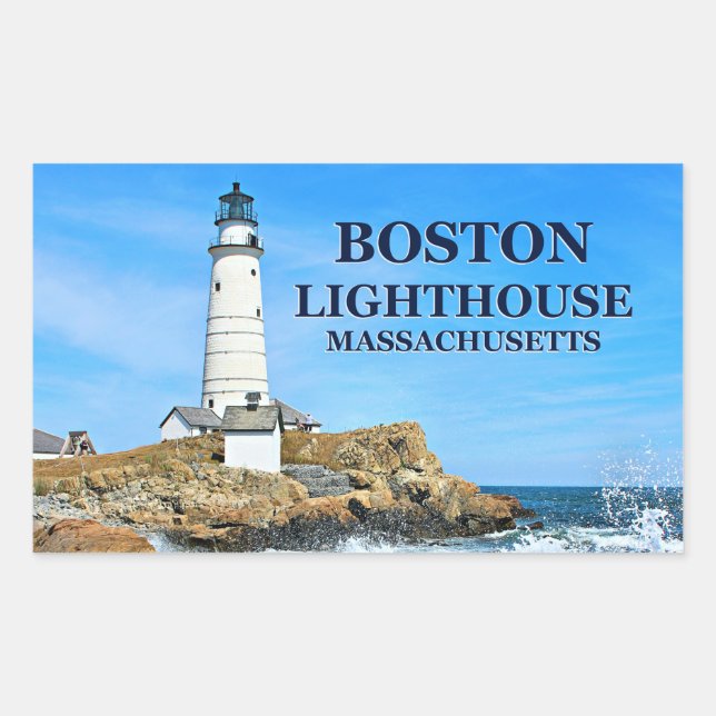 Boston Lighthouse, Massachusetts Stickers (Front)