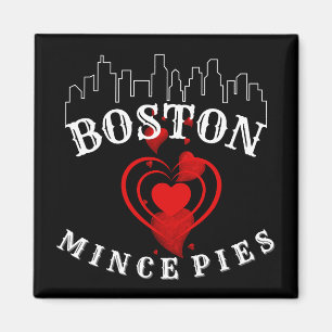 Boston Loves Mince Pies Cityscape Magnet