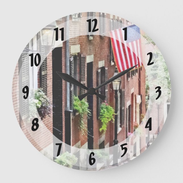 Boston MA - Acorn Street Large Clock (Front)