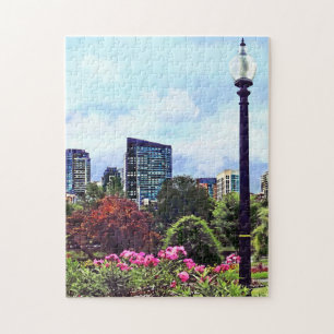 Boston MA - Boston Common and Skyline Jigsaw Puzzle