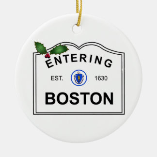 Boston MA Ceramic Ornament