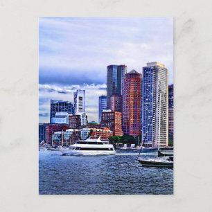 Boston MA - Inner Harbour Near New England Aquariu Postcard