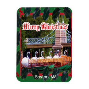 Boston, MA - Merry Christmas Magnet