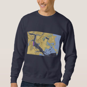 Boston MA Nautical Harbour Chart Shirt